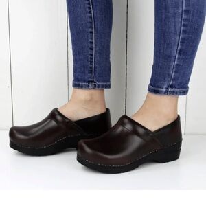 Dansko Dark Brown Leather clog